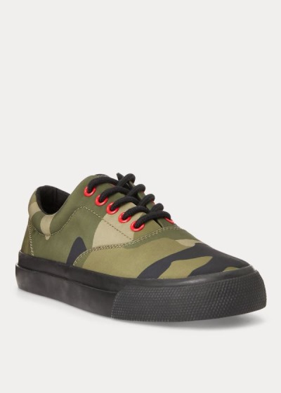 Polo Ralph Lauren Bryn Lærred Camo Sneakers Dame Danmark (GMSTN2193)